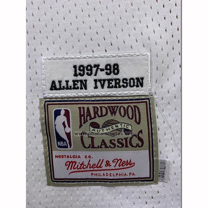 Camiseta Philadelphia 76ers Allen Iverson NO 3 Retro Blanco